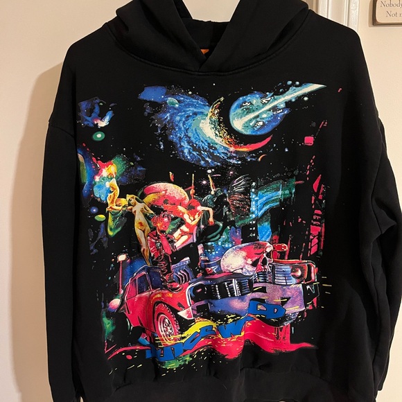 Juice Wrld x VLONE Cosmic Hoodie 999 Club Legends Never Die Galaxy - Picture 1 of 9